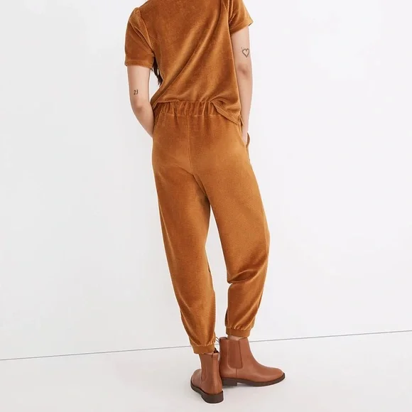 Madewell Velour Corduroy Relaxed Fit Acorn Joggers, M, NWT - Picture 3 of 6